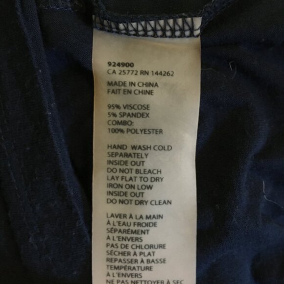 Dex Dark Navy Blue Chiffon Super Pleat Art Deco Two Layer Tank - Picture 10 of 13